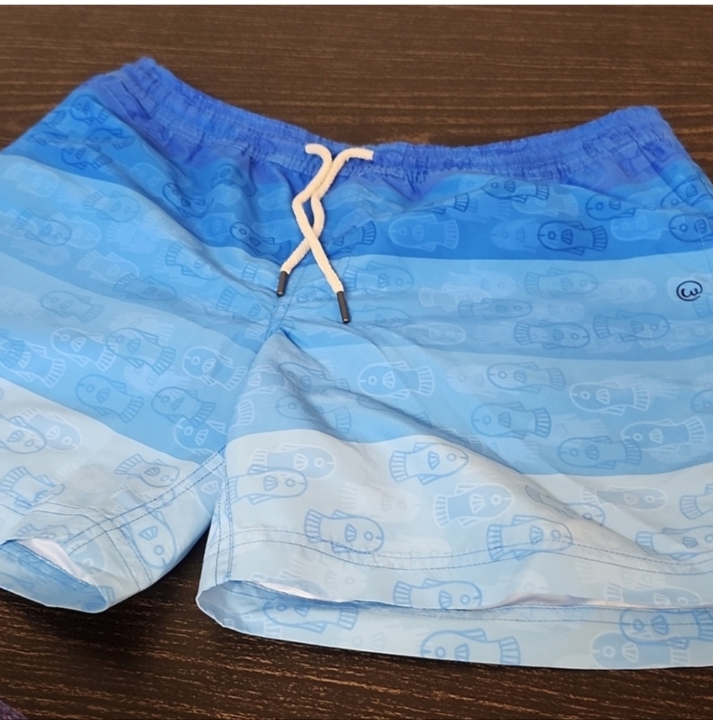 Weekends At retail $88 Swim Trunks Zip Pockets 6" Inseam EUC